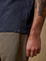Faherty Men's Sunwashed Pocket Tee Dune Navy fabric detail