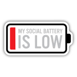 Stickers NW Social Battery Sticker design