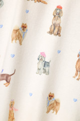 PJ Salvage Meet Me in Pawris Dog Pajama Top Ivory fabric swatch