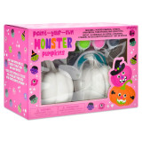 Iscream Paint Your Own Monsters pumpkin craft kit right angle view