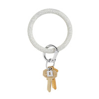 Silver Silicone Big O Key Ring