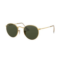 Ray-Ban Round Metal Sunglasses - Gold/Green Classic