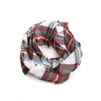 White Multi Plaid Scarf Scarves 24.99 ERLEBNISWELT-FLIEGENFISCHEN'S