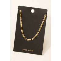 Gold Dipped Oval Chain Necklace