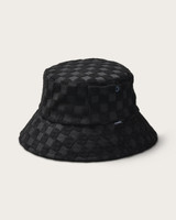 Hemlock Marina Terry Bucket Hat in black check colorway