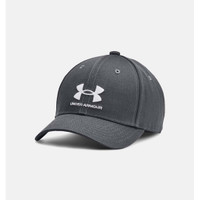 Under Armour Boys' UA Branded Adjustable Cap in Pitch Gray / White colorway