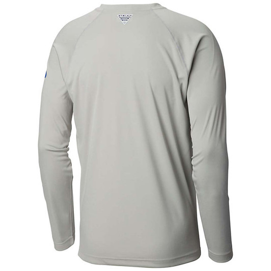 Patagonia Patagonia Men's Capilene Cool Daily Fish Graphic Long Sleeve Tee  - Text Logo: Light Plume Grey $ 59