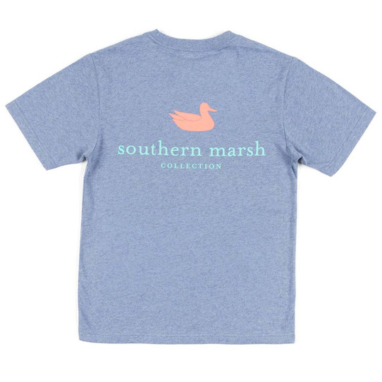 Southern Marsh Kids' Heather Authentic Tee - Washed Slate