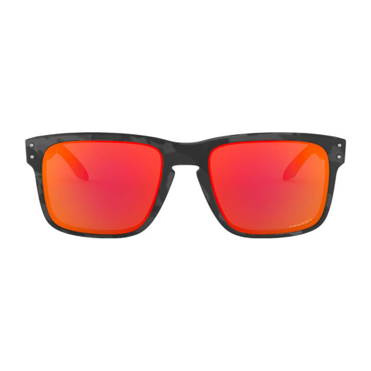 Oakley Men's Holbrook sunglasses in black camo with Prizm Ruby lenses