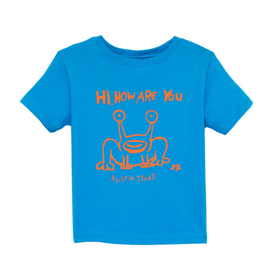 Daniel Johnston's Hi, How Are You Toddler Tee - Blue/Orange