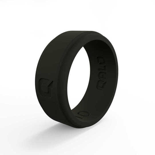Qalo Men's Step Edge Q2X Silicone Ring in Black