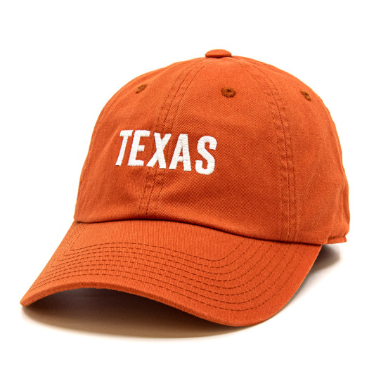 Texas Embroidered Cap - Burnt Orange