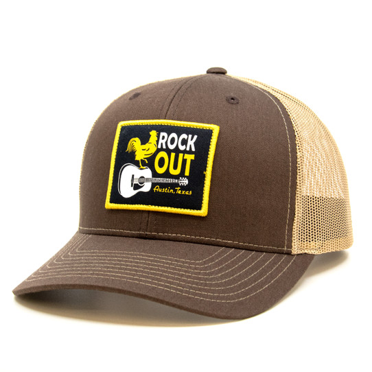 Rock Out ATX Trucker Hat in Brown