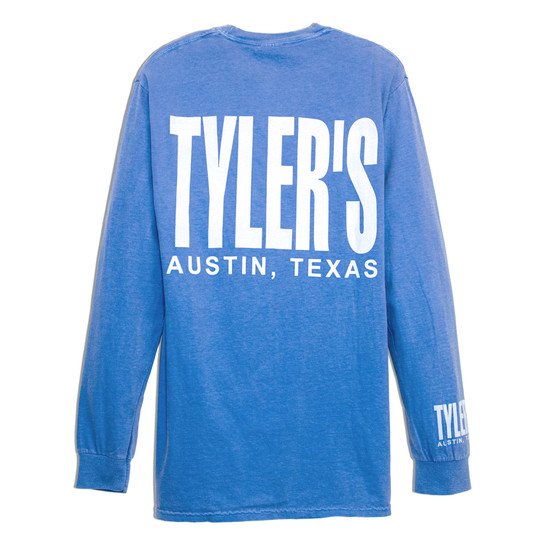 TYLER'S Blue Long Sleeve Comfort Color Pocket Tee