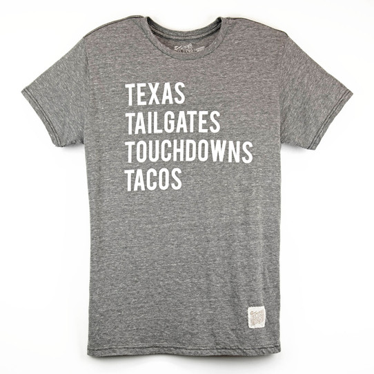 Retro Brand Streaky Grey Texas List Tee