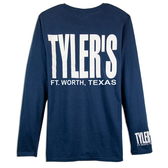 TYLER'S Navy/White Long Sleeve Cuffless Tee