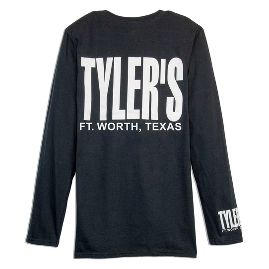 TYLER'S Black/White Long Sleeve Cuffless Tee