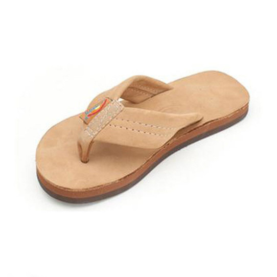 Kids' Sierra Brown Premier Leather Single Layer Sandals