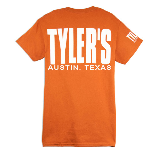 TYLER'S Texas Orange/White Block Tee - Austin