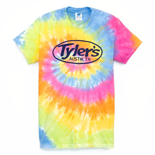 アリシアスタン Separated Logo tai dye Tee Pineapple Tie Dye Lineup Tee – ACL Music Festival