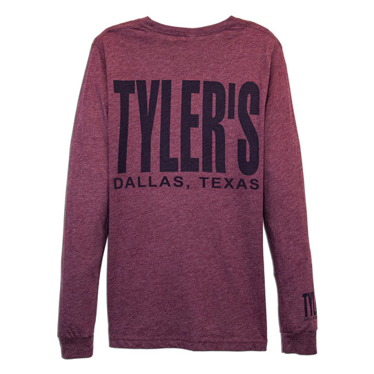TYLER'S Maroon/Navy Long Sleeve Track Tee - Dallas