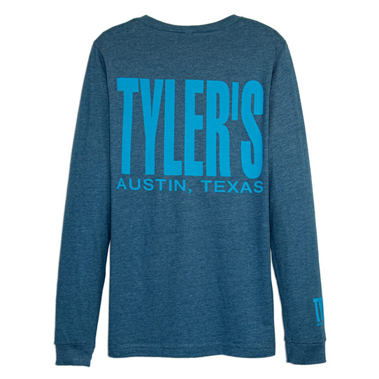 TYLER'S Deep Teal/Aqua Long Sleeve Track Tee