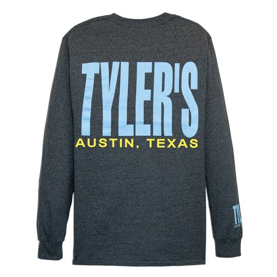 TYLER'S Dark Heather/Light Blue Long Sleeve Tee - Austin