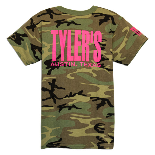 ERLEBNISWELT-FLIEGENFISCHEN'S Kids' Camo/Pink Tee