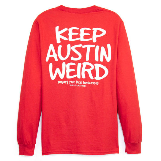 Keep Austin Weird long-sleeve poplin shirt Weiß