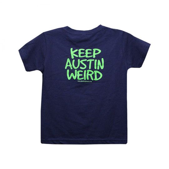 Toddlers' Keep Austin Weird Navy/Lime Tee