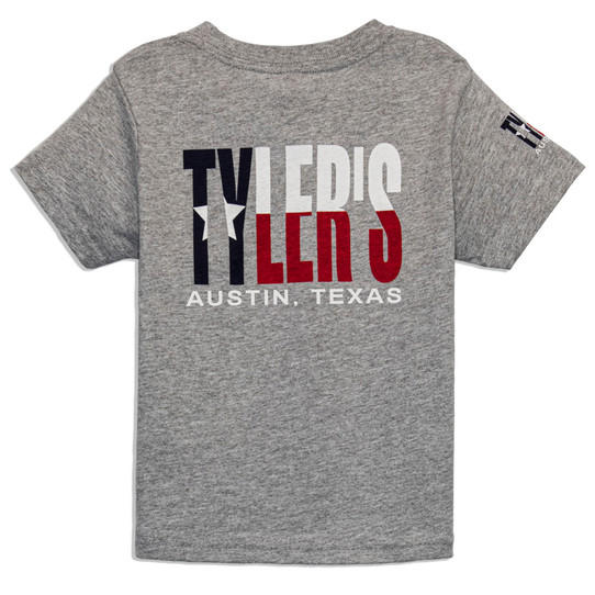 TYLER'S Toddlers' Grey/Texas Flag Tee