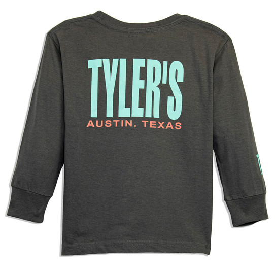 TYLER'S Toddlers' Charcoal/Mint Long Sleeve Tee