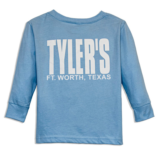 TYLER'S Toddlers' Light Blue/White Long Sleeve Tee back view Fort Worth
