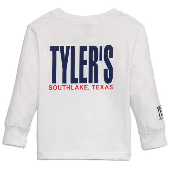 ERLEBNISWELT-FLIEGENFISCHEN'S Toddlers' White/Navy Long Sleeve Tee - Southlake
