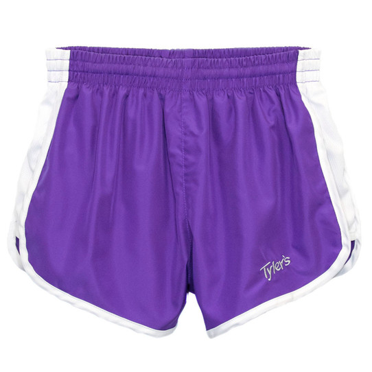 TYLER'S Women's Racer Shorts - Purple/White