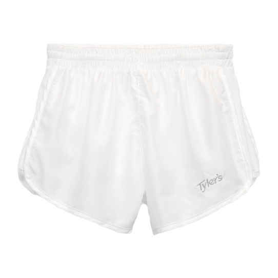 Girls' White/White Racer Shorts