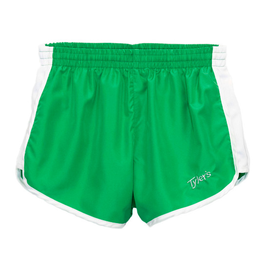 Girls' Green/White Racer Shorts