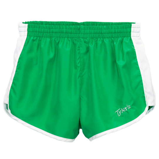 Women's Green/White Racer Shorts