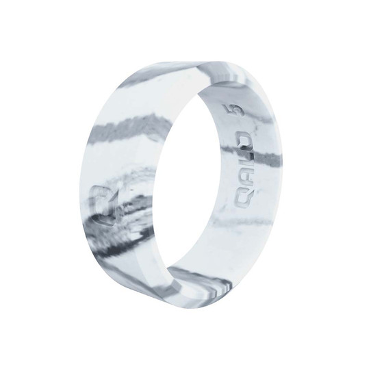 Women's White Marble Modern Ring