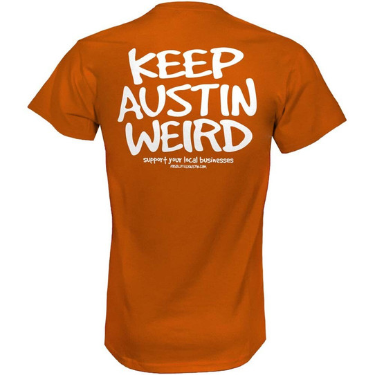 Keep Austin Weird Pull&Bear Florida varsity t-shirt in rust