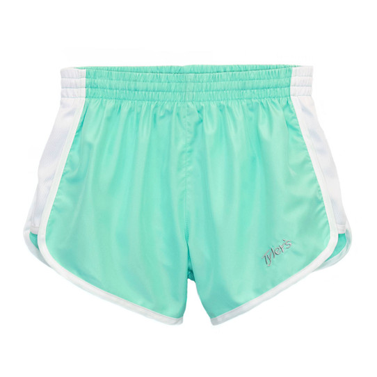 Girls' Mint/White Racer Shorts