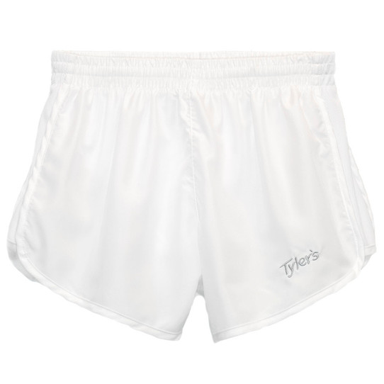 Women's White/White Racer Shorts