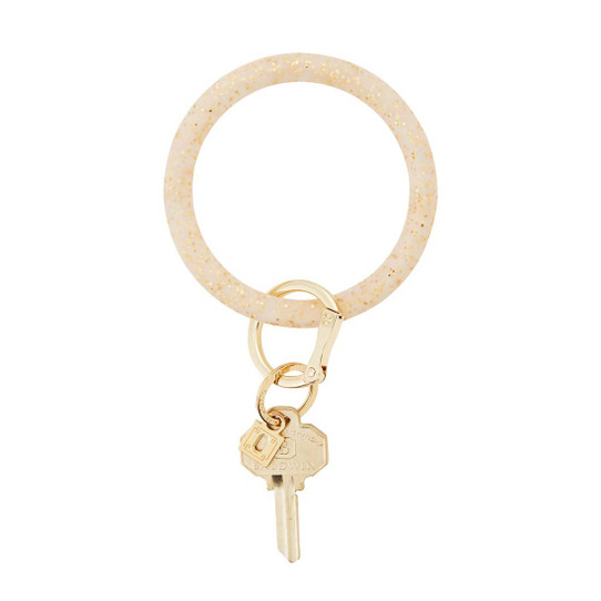 O-Venture Confetti Silicone Big O Key Ring - Gold