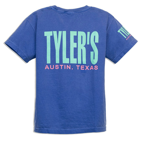 TYLER'S Kids' Blue/Bright Mint Comfort Color Tee