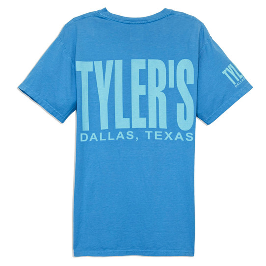 TYLER'S Summer Sky Aqua Comfort Wash Pocket Tee back