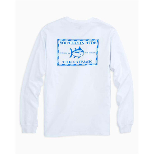 logo White Original Skipjack Long Sleeve Tee