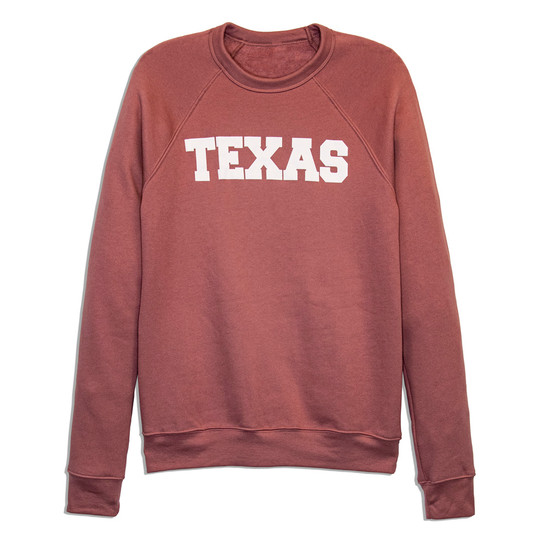 Texas Crew Neck Sweatshirt - Mauve