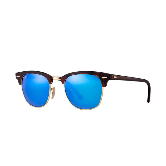 Ray-Ban Clubmaster Flash Lenses sunglasses in tortoiseshell and blue