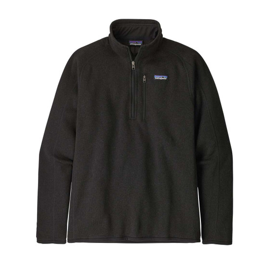 Patagonia Men's Better Sweater 1/4-Zip Fleece Pullover in the black colorway
