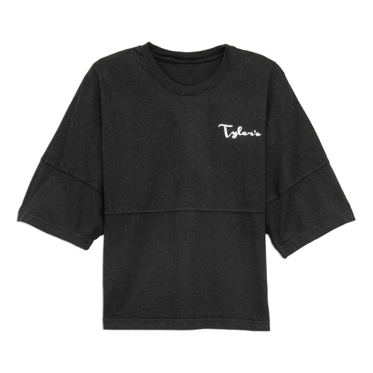 TYLER'S Short Sleeve Cropped Spirit Jersey - Black